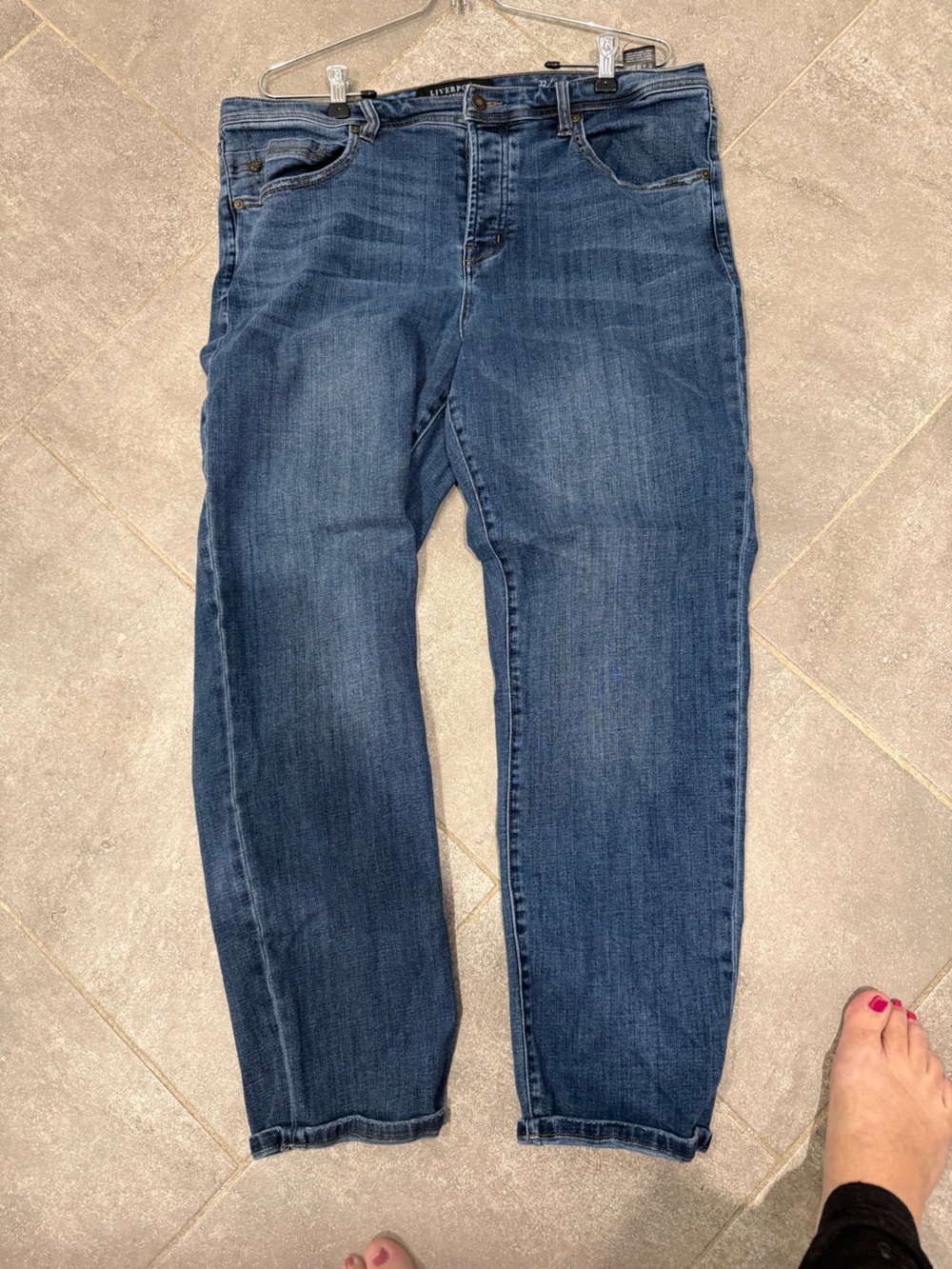 Lane Bryant Men's Straight Jeans in Dark Blue Wash